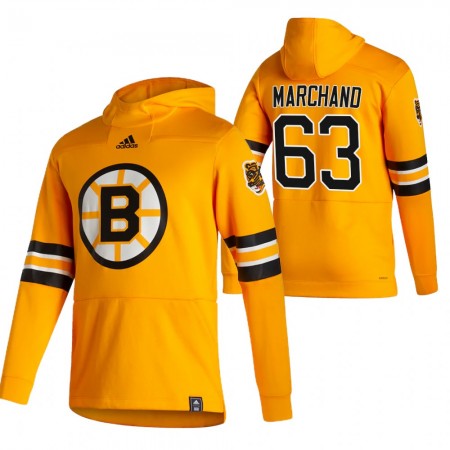 Herren Eishockey Boston Bruins Brad Marchand 63 2020-21 Reverse Retro Pullover Hooded Sweatshirt
